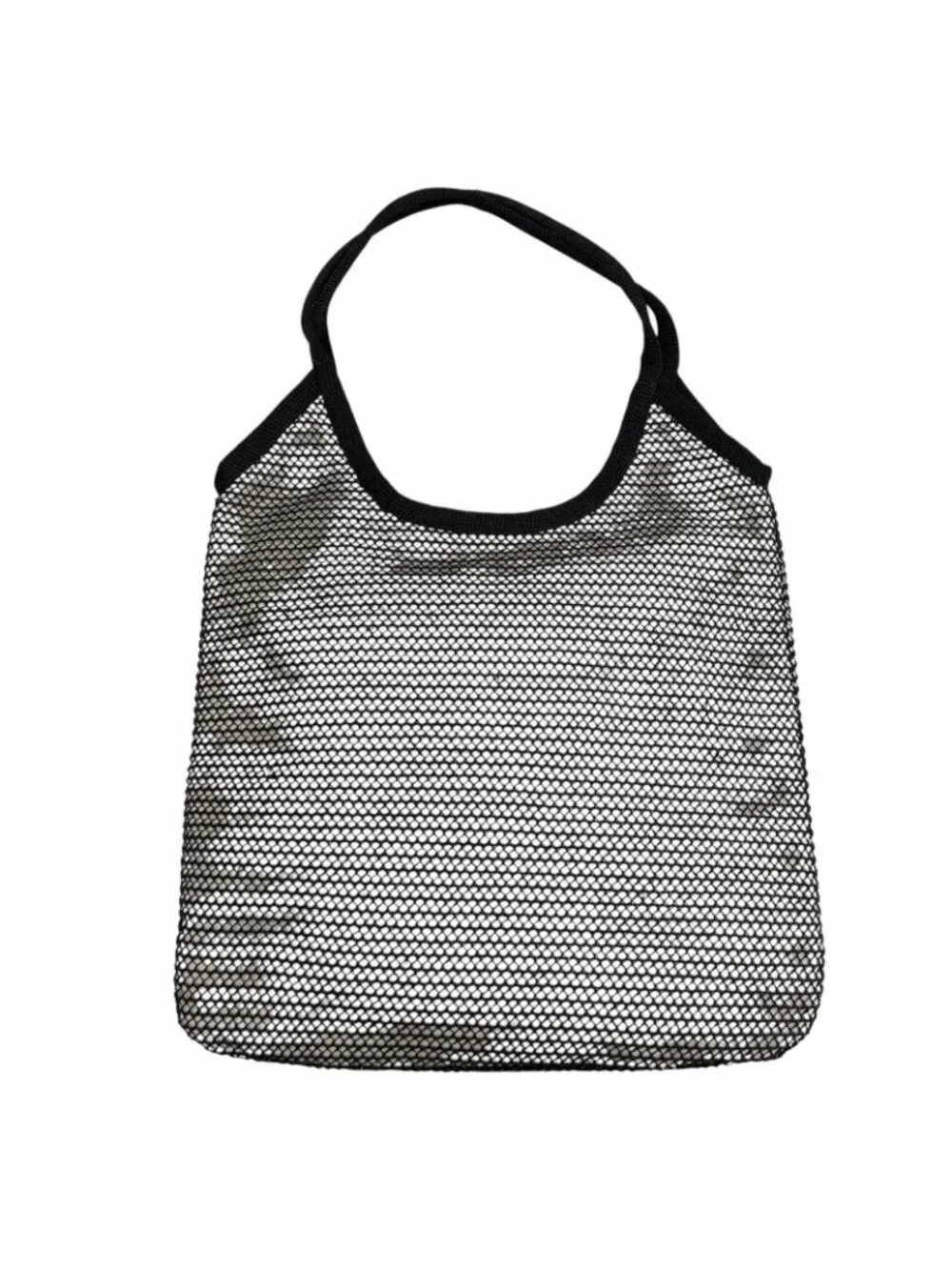 Miu Miu Ivy Nero Natural Logo Design Raffia Mesh Tote